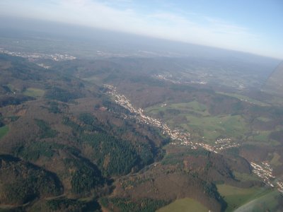 Luftbildaufnahme der Gemeinde Gorxheimertal